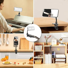 Load image into Gallery viewer, Khazylorr Guitar Phone Holder, for Magsafe Guitar Phone Mount Clip, 360 Rotation Magnetic Phone Holder for Guitars Bass Ukulele, Compatible with iPhone Samsung All Smartphones (Magnetic)
