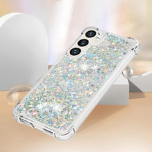 Load image into Gallery viewer, COTDINFOR Phone Case for Samsung Galaxy S26 Case Glitter Bling Liquid Cute Floating Quicksand Shockproof Protective Bumper Durable Soft TPU Clear Cover for Samsung Galaxy S26 Love Sliver YB
