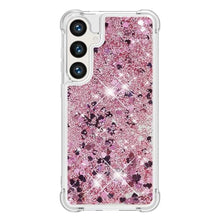 Load image into Gallery viewer, COTDINFOR Phone Case for Samsung Galaxy S26 Plus Case Glitter Bling Liquid Cute Floating Quicksand Shockproof Protective Bumper Durable Soft TPU Clear Cover for Samsung Galaxy S26 Plus Love Rose YB
