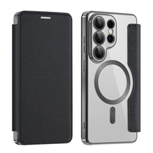 Load image into Gallery viewer, COTDINFOR Magnetic for Samsung Galaxy S26 Ultra Wallet Case with Card Holder [RFID Blocking ][Compatible with MagSafe] Leather Flip Clear TPU Protection Case for Samsung Galaxy S26 Ultra Black JD
