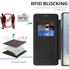 Load image into Gallery viewer, COTDINFOR Magnetic for Samsung Galaxy S26 Ultra Wallet Case with Card Holder [RFID Blocking ][Compatible with MagSafe] Leather Flip Clear TPU Protection Case for Samsung Galaxy S26 Ultra Black JD
