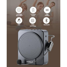 Load image into Gallery viewer, Wireless Voice Amplifier for Teachers, Original Voice Speaker with Wire and Wireless Microphones, Portable Speaker Megaphone for Classroom, Training, Meeting, Instructors, Coaches, Games
