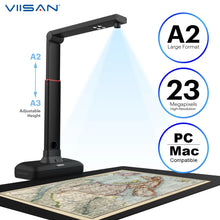 Load image into Gallery viewer, VIISAN S21 23MP A2/A3 Book Document Camera Scanner Large Format Overhead Multi-Language OCR
