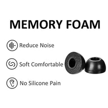 Load image into Gallery viewer, A-Focus for Pixel Buds Pro 2 Memory Foam Ear Tips, 3 Pairs Replacement Comfortable No Silicone Pain Fit in Case Eartips Cover Compatible with New Google Pixel Buds 2 Pro Black L/M/S_609

