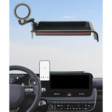 Load image into Gallery viewer, AbeeyGeomarn Magnetism Car Phone Holder for 2022-2025 Hyundai Ioniq 5 Accessories Apply to 12.3 Inch Screen Fixed Clip MagSafe Cell Phone Mount with Dashboard Storage Tray One-Hand Operation, Black_1
