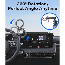Load image into Gallery viewer, AbeeyGeomarn Magnetism Car Phone Holder for 2022-2025 Hyundai Ioniq 5 Accessories Apply to 12.3 Inch Screen Fixed Clip MagSafe Cell Phone Mount with Dashboard Storage Tray One-Hand Operation, Black_1348
