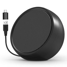 Load image into Gallery viewer, ABRRU USB Computer Speaker for Laptop, External Speakers for Desktop Computer with Crystal Clear Sound, Rich Bass and Volume Buttons, Plug-N-Play (Black)_1
