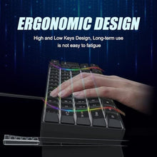 Load image into Gallery viewer, abucow 60% Gaming Keyboard Minimalist Portable Wired Ultra-Compact Mini Imitation 61 Keys RGB Backlit Keyboard (Black)_6870
