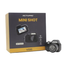 Load image into Gallery viewer, ActivPro Mini Shot V330 | Mini Digital Camera | Free 64GB Memory Card &amp; Travel Case | LCD Screen | HD 1080P | Rechargeable | Keychain Camera | Pocket Video Recorder | Birthday Gift for Men Women Kids, Black_1
