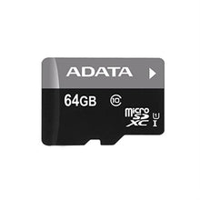 Load image into Gallery viewer, ADATA Premier 64GB microSDHC/SDXC UHS-I U1 Class 10 Memory Card with Adapter (AUSDX64GUICL10-RA1), Black_602
