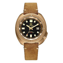 Load image into Gallery viewer, ADDIESDIVE Bronze Automatic Dive Watch Mens Wristwatch 200 M Waterproof Vintage Genuine Suede Leather Strap_1
