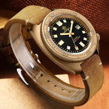Load image into Gallery viewer, ADDIESDIVE Bronze Automatic Dive Watch Mens Wristwatch 200 M Waterproof Vintage Genuine Suede Leather Strap_7954
