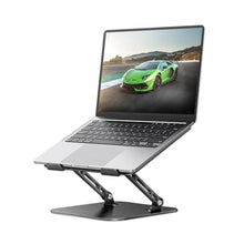Load image into Gallery viewer, Adjustable Laptop Stand for Desk, Aluminum Portable Laptop Stand, Lightweight 500g, Foldable Ergonomic Computer Notebook stand Holder for 11-16" MacBook Air Pro, Dell XPS,HP Computer Notebook, Black_1
