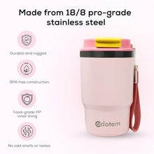 Load image into Gallery viewer, ADOTEM Insulated 16oz Stainless Steel Tumbler Mug Leakproof Double Walled Vacuum Thermal Coffee Cup with 2-in-1 Straw &amp; Lid, Cupholder-Friendly Travel Mug for Hot &amp; Cold Drinks (Pink)_5702
