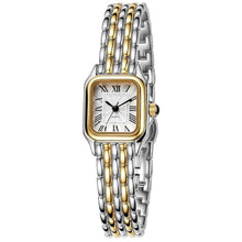 Load image into Gallery viewer, ADSBIAOYE Gold Watches for Women with Square Roman Dial Vintage Small Bracelet Ladies Quartz Wrist watchs Water Resistant (Two Tone)_1

