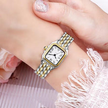 Load image into Gallery viewer, ADSBIAOYE Gold Watches for Women with Square Roman Dial Vintage Small Bracelet Ladies Quartz Wrist watchs Water Resistant (Two Tone)_526
