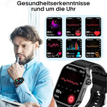 Load image into Gallery viewer, Advanced Health Smartwatch for Women Men with Real-Time Monitoring of Heart Rate, Blood Oxygen, Body Temperature, Blood Pressure, Sleep Auality and Stress Levels.Always-On Display, for Android &amp; iOS, Black_1218
