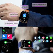 Load image into Gallery viewer, Advanced Health Smartwatch for Women Men with Real-Time Monitoring of Heart Rate, Blood Oxygen, Body Temperature, Blood Pressure, Sleep Auality and Stress Levels.Always-On Display, for Android &amp; iOS, Black_1220
