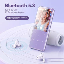 Load image into Gallery viewer, AGPTEK 32GB MP3 Player with Bluetooth, M3 2.4'' Player with Speaker, Purple_95
