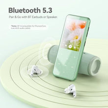 Load image into Gallery viewer, AGPTEK 64GB MP3 Player with Bluetooth, M3 2.4'' Player with Speaker, Green_136
