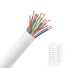 Load image into Gallery viewer, AGPTEK Cable Sleeve, 10ft - 4/5 inch Dog Cat Cord Protector for Pets, White_1

