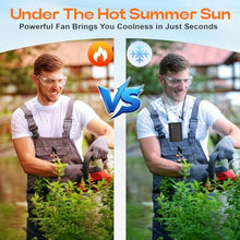 Load image into Gallery viewer, AI Portable Personal Waist Neck Rechargeable Fan, 3-Speed 10000RPM Brushless Motor Desktop Fan Hands-Free Neck Hanging Fans, 20-Hour Runtime, Wearable Portable Fans for Camping and Worksites, BLACK_4098
