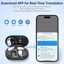 Load image into Gallery viewer, AI Translation Earbuds Real Time, 144 Language Translator Earbuds with APP Compatible with iOS &amp; Android, Bluetooth Headphones Translating Device-A_1563
