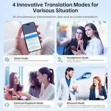 Load image into Gallery viewer, AI Translation Earbuds Real Time, 144 Language Translator Earbuds with APP Compatible with iOS &amp; Android, Bluetooth Headphones Translating Device-A_1565
