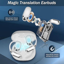 Load image into Gallery viewer, AI Translation Earbuds Real Time, Bluetooth 5.4 Wireless Headphones, 144 Languages &amp; Accents, Battery with LED Case, Wireless Translating Earbuds for Travel Business Learning (White)_2950
