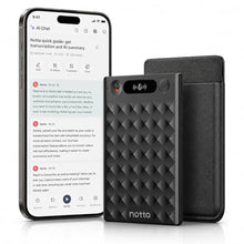 Load image into Gallery viewer, AI Voice Recorder, Notta Memo Digital Voice Recorder w/Case, AI Transcription &amp; Summary of Global Main Languages, 2000h Recording Memory, One-Press Recording for Calls, Meetings, Interviews, Lectures, Black_1
