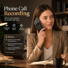 Load image into Gallery viewer, AI Voice Recorder, Notta Memo Digital Voice Recorder w/Case, AI Transcription &amp; Summary of Global Main Languages, 2000h Recording Memory, One-Press Recording for Calls, Meetings, Interviews, Lectures, Black_831

