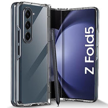 Load image into Gallery viewer, AICase for Galaxy Z Fold 5 Case with Pen Holder Clear, [Anti-Yellow] Slim Fit Ultra-Thin Transparent Crystal Hard PC Protective Phone Case with Built-in S Pen Slot for Samsung Galaxy Z Fold 5, AClearwithPenHolder_1

