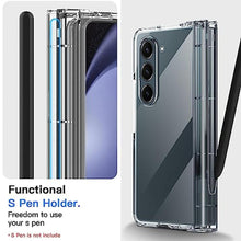 Load image into Gallery viewer, AICase for Galaxy Z Fold 5 Case with Pen Holder Clear, [Anti-Yellow] Slim Fit Ultra-Thin Transparent Crystal Hard PC Protective Phone Case with Built-in S Pen Slot for Samsung Galaxy Z Fold 5, AClearwithPenHolder_665
