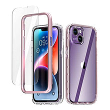 Load image into Gallery viewer, AICase for iPhone 14 Case Clear Full Body Rugged with [Tempered Glass Screen Protector] Bumper Slim Soft Silicone Heavy Duty Protection Shockproof Cover for iPhone 14 Case 6.1" 2022_4, GoldClearwithGlassprotector_1
