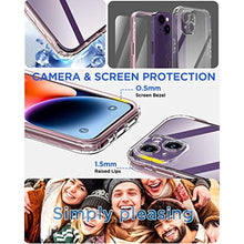 Load image into Gallery viewer, AICase for iPhone 14 Case Clear Full Body Rugged with [Tempered Glass Screen Protector] Bumper Slim Soft Silicone Heavy Duty Protection Shockproof Cover for iPhone 14 Case 6.1" 2022_4_2199
