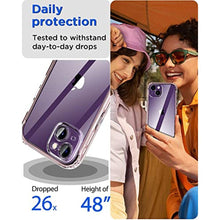Load image into Gallery viewer, AICase for iPhone 14 Case Clear Full Body Rugged with [Tempered Glass Screen Protector] Bumper Slim Soft Silicone Heavy Duty Protection Shockproof Cover for iPhone 14 Case 6.1" 2022_4, GoldClearwithGlassprotector_2442
