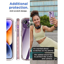 Load image into Gallery viewer, AICase for iPhone 14 Case Clear Full Body Rugged with [Tempered Glass Screen Protector] Bumper Slim Soft Silicone Heavy Duty Protection Shockproof Cover for iPhone 14 Case 6.1" 2022_4, GoldClearwithGlassprotector_2444
