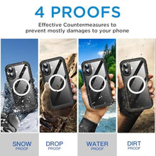 Load image into Gallery viewer, AICase for iPhone 17 Case Waterproof Clear with MagSafe Water Proof/Snowproof/Dustproof/Shockproof,IP68 Certified Real 360 Full Body Protection Fully Sealed Underwater Cover for iPhone 17 2025, ClearwithMagsafe_2939
