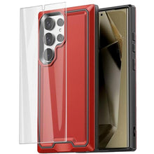 Load image into Gallery viewer, AICase for Samsung Galaxy S24 Ultra Case with Glass Screen Protector,Heavy Duty Drop Protection Full Body Rugged Shockproof Military Protective Tough Durable Cover for Galaxy S24 Ultra 6.8" 5G 2024_4, BlackRedWithGlassProtector_1
