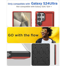 Load image into Gallery viewer, AICase for Samsung Galaxy S24 Ultra Case with Glass Screen Protector,Heavy Duty Drop Protection Full Body Rugged Shockproof Military Protective Tough Durable Cover for Galaxy S24 Ultra 6.8" 5G 2024_4, BlackRedWithGlassProtector_149
