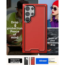 Load image into Gallery viewer, AICase for Samsung Galaxy S24 Ultra Case with Glass Screen Protector,Heavy Duty Drop Protection Full Body Rugged Shockproof Military Protective Tough Durable Cover for Galaxy S24 Ultra 6.8" 5G 2024_4, BlackRedWithGlassProtector_151

