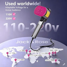 Load image into Gallery viewer, AICase Jack Travel Steamer for Clothes,100-220V Portable Flash Iron,15s Heat Up,Rose Steamer Iron 2 In 1, Hand Steamer for Clothes Travel Size,Large Ceramic Heat Panel,for Global and Europe, RoseRed_722
