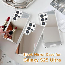 Load image into Gallery viewer, AICase Mirror Case for Samsung Galaxy S25 Ultra, Mirror for Girls Women Makeup, Cute Glossy Hard Mirror Back+Clear Soft TPU Bumper Slim Fit Anti-Drop Shockproof Protective Phone Cover, DMirror_2047
