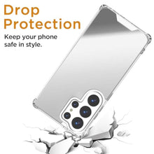 Load image into Gallery viewer, AICase Mirror Case for Samsung Galaxy S25 Ultra, Mirror for Girls Women Makeup, Cute Glossy Hard Mirror Back+Clear Soft TPU Bumper Slim Fit Anti-Drop Shockproof Protective Phone Cover, DMirror_2049
