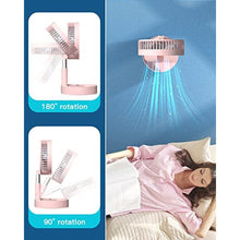 Load image into Gallery viewer, AICase Stand Fan,Folding Portable Telescopic Floor/USB Desk Fan with 7200mAh Rechargeable Battery,4 Speeds Super Quiet Adjustable Height and Head Great for Office Home Outdoor Camping-pink, PinkmAh_25
