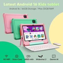 Load image into Gallery viewer, aiprotablet Kids Tablet, Android 16 Tablet for Kids 10 inch Octa-Core 2.2GHz with Case, 30GB RAM 64GB ROM, 2TB Expand, Parental Control, Dual Camera, BT, WiFi, with Keyboard Mouse Stylus, Gift (Pink)_2256
