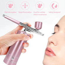 Load image into Gallery viewer, Airbrush Kit Air Brush Kit With Air Compressor Nail Charms Wireless Air Brush for Barber, Nail Art,Makeup, Model Painting (Pink)_1311
