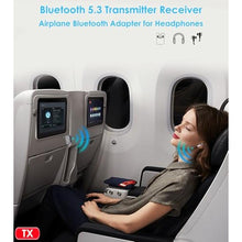 Load image into Gallery viewer, Airplane Bluetooth Adapter for AirPods Headphones AUX Adapter, Black_4590
