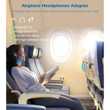 Load image into Gallery viewer, Airplane Bluetooth Adapter for Headphones Bluetooth AUX Adapter, Black_4902
