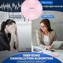 Load image into Gallery viewer, AISPEECH M4 Bluetooth Speakerphone Conference Speaker and Microphone with AI Noise Reduction GPT Transcription Speakers for Computer Desktop 360 Voice Pickup at Home Office for Teams/Zoom, Pink, MPINK_6347
